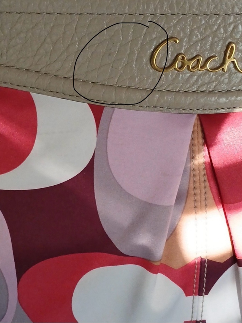 Coach Ashley scarf-print hippie shoulder & crossbody bg in Pink, Purple & White - Picture 3 of 7